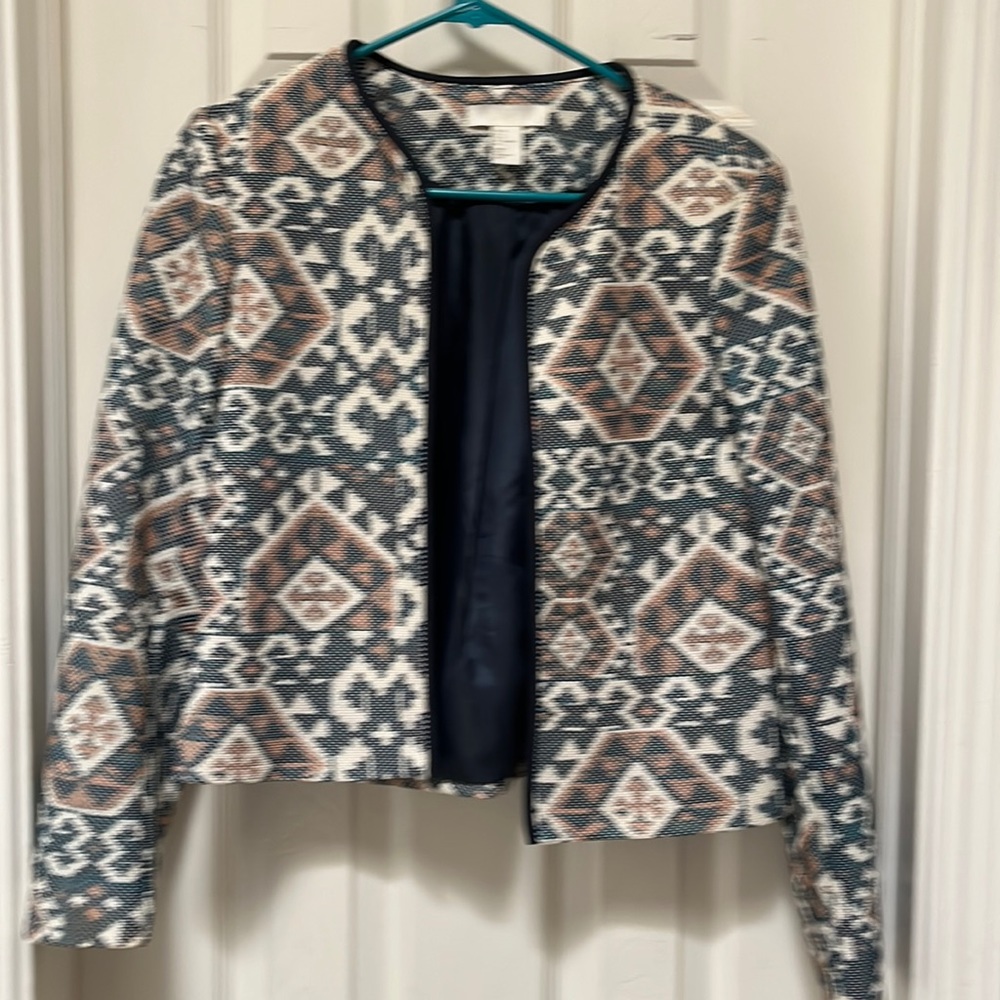 H & M short brocade jacket. Size 6
